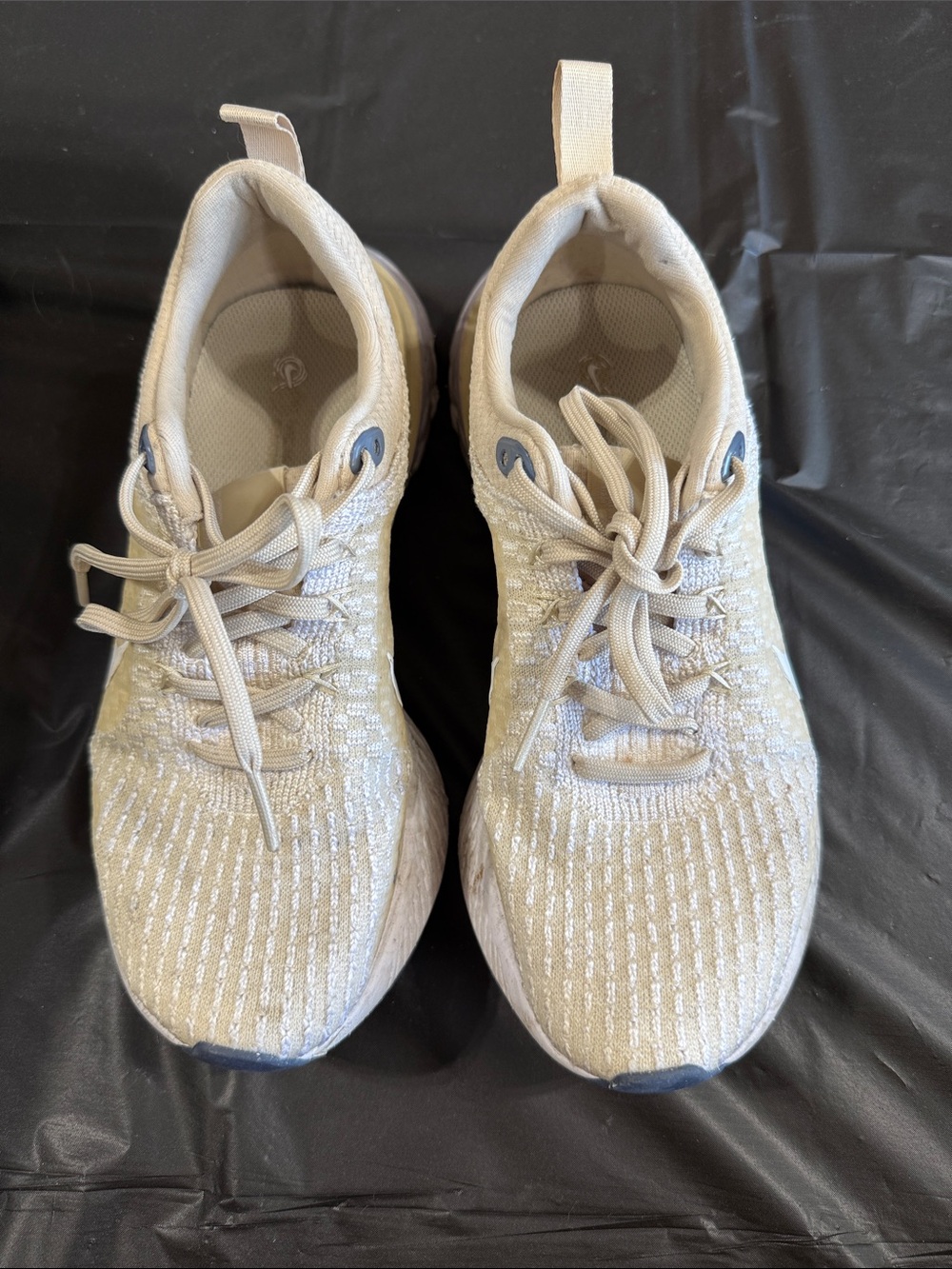Nike Women's Knit Running Sneakers in Light Beige